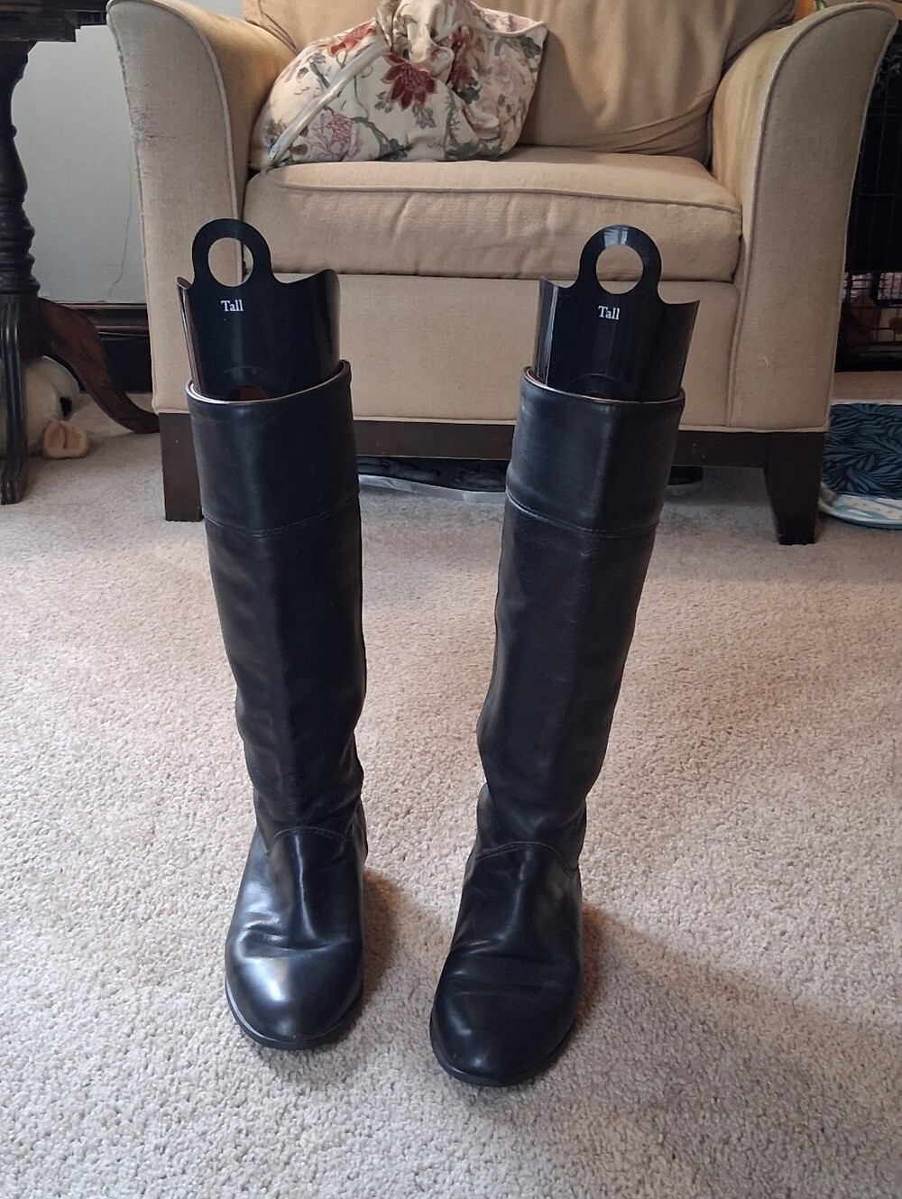 Eddie Bauer Tall Black Leather Women's Riding Boots